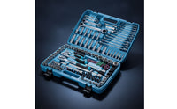 Automotive Mechanics Tool Set Chrome Steel Car Repair Tool Kit Polished Socket Set with Case Portable for Diyers, Garage, Workshop, Roadside Emergency