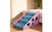 Climbing Cat Stairs with Hideaway Indoor Cat Ramp House Space-Saving Furniture Cozy for Cats, Kittens, Pet Owners, Living Room, Small Apartments, Bedroom