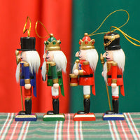 13cm Soldier Nutcracker Wooden Figurine Home Decor