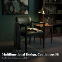 Woven Seat Side Chair Sturdy Wood Frame Dining Seating Ergonomic Rearrest Comfortable for Apartment Dwellers