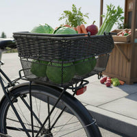 Rear Bike Basket Large Capacity Cycle Rack Basket Rain Cover Included for Picnic