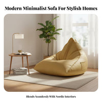 Structured Lounger Lazy Sofa Padded Floor Seat Japanese Design Easy to Clean for Readers, Console Players, Perusing Nook