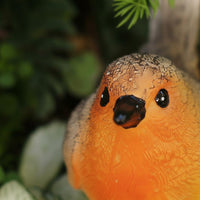 2 Pieces Robin Bird Figurine Set Pastoral Design Small Bird Garden Decor