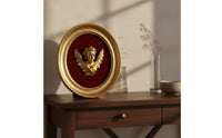 Oval Frame with Cherub Gold Toned Decor Decorative for Tabletop
