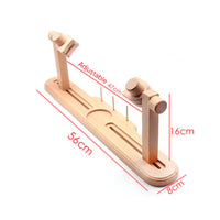 Beech Wood Embroidery Rack Hands-Unrestricted Craft Support Polished