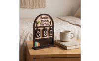 3D Books Read This Year Tracker Sign Layered Wooden Reading Tracker with Tiles Movable Books Read This Year Counter Aesthetic for Readers