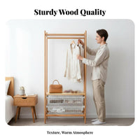 Rolling Clothes Organizer complimentarystanding Garment Stand Easy Assembly for Retailers