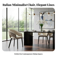 Upholstered Armchair Minimalist Design Dining Chair Modern Aesthetic