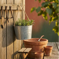 Half Round Wall Planter Distressed Finish Rustic Hanging Planter Decorative