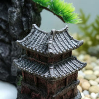 Rock Waterfall Ornament Realistic Scenery Mini Rockery Decor Low Maintenance