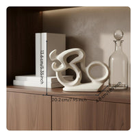 Nordic Design Cyclist Ornament High-Temperature Fired Ceramic Cyclist Statue Dynamic Motion Ceramic Cycle Statue for Cyclists, Living Room, Bookshelf