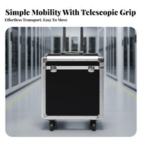 Telescoping Handle Top-Loading Equipment Case Heavy-Duty Construction Portable Tool Chest Long-Lasting Toolbox Large Capacity for Professionals, Technicians, Air Travel, Mobile, Job Site, Workshop