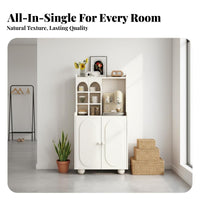 Coffee Bar Cabinet Multi-Functional Storage Kitchen Coffee Bar Cabinet Sturdy Construction Dining Room Console for Homeowners, Families, Hallway