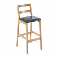 Wooden Counter Stool with backrestrest Nordic and design for breakfast corner, Adults