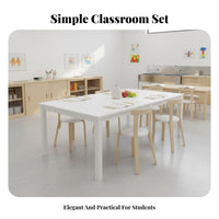 Kindergarten Training Table Thickened Tabletop Kids Activity Table Rounded Corners Children's Furniture for Students, Childcare Facility, Playroom