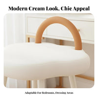 arc-backrear Dressing Chair Light Luxury Design Vanity Stool Ins aesthetic for Cloakroom