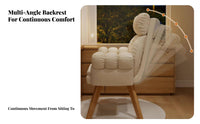 Upholstered Rotate Armchair High Spine Support Lounge Chair Thickly Padded Modern & Look for Readers, Homeowners, Bedroom