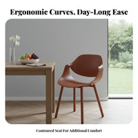 Molded Shell Armchair Modern Design Reception Chair Long-Lasting for Patio