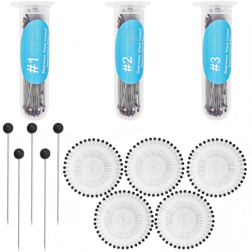 300 Pieces Pins with Tubes Resistant Display Pins with Round Heads Entomology Supplies for Entomologists, Hobbyists