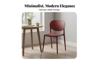 Nordic aesthetic open-rear Chair Stackable Household Furnishing Creative Design Seating Furniture Ergonomic rearrest for Interior Decorators, Small Business Owners, Dining Room, Reception Area, Kitchen, Bedroom
