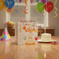 Twelve-Day Delightful Present Container Easy to Assemble Birthday Anticipation Calendar Box Festive Print for Kids