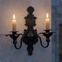 2 Pieces Wall-Mounted Candle Sconce Elegant Atmosphere Ornate Candle Sconce
