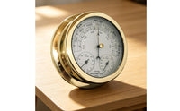 3 in 1 Meteorological Instrument Polished Round Thermometer Hygrometer Pointer Indicators Weather Prediction Meter