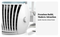 Mini Water Cooling Fan Cools & Humidifies Mini Air Chiller Fan Compact Design USB Electric Air Chiller for Students, Office Workers, Dorm Room