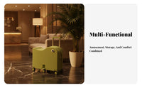 creatureShaped Rolling Luggage Spacious Interior Ride-on Suitcase Pull Strap