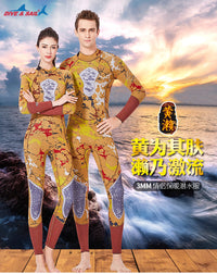 厂家专业猎鱼服男3MM连体保暖潜水服迷彩女户外冲浪水母泳衣