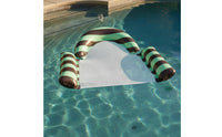 PVC Inflatable Striped Pool Lounger High Buoyancy Mesh Buoy Bed Portable Pool Lounge Easy to Use for Outdoor