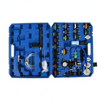 Automotive Water Tank Leak Tester Kit Portable Pressure Testing Pump with Gauge Manual Cooling System Component Pressure Tester with Case Universal for Garage