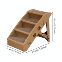 Foldable Dog Stairs Stable Foldable Pet Stairs Sturdy for Bedside, Sofa