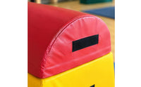 Arched Jumping Box Safe Training Children Vaulting Horse Shock Absorbing Soft Gymnastics Obstacle for Kindergarten Students, Kids, Playroom, Gym, School