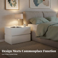 C-Shaped Accent Table with Drawer Space-Saving Design Nightstand flexible Use