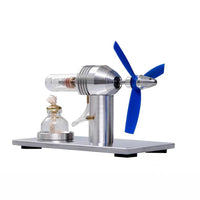 斯特林发动机物理实验科普科学制作发明玩具模型扇叶颜色随机发