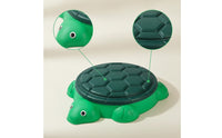 Plastic Turtle Sandbox Textured Play Basin with Lid Large Sandpit Low-Height for Children, Toddlers, Kindergarten, Playroom, Backyard
