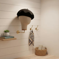 Wall Mounted Mannequin Head Easy Assembly Linen Hat Display Stand Professional Design Textile Mannequin Head for Retailers, Retail Store, Closet
