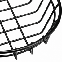 Matte Black Carbon Steel Deep Fryer Basket, Electrophoretic Coating Frying Basket for Chips, Snacks & Home Cooking