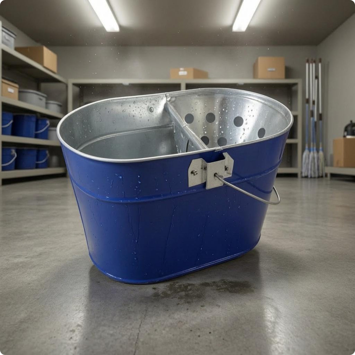 Oval Mop Pail Multiuse Metal Mop Pail Perforated