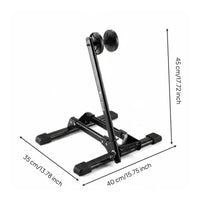 Adjustable Folding Bike Display Stand Heavy Duty Two-Wheeler Repair Stand Rust Resistant for Indoor