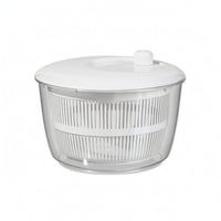 Round Salad Dryer with Clear Bowl Manual Salad Dryer with Colander Multifunctional Lettuce Dryer with Drainage Basket Versatile for Home Cooks, Meal Prep, Countertop