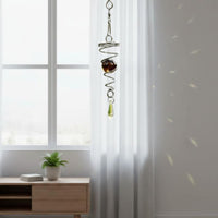 Spiral Crystal Wind Stainless Steel Outdoor Decor Easy to Hang for Patio