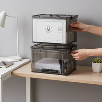 Jia Bang Shou Large Capacity Transparent Storage Box for Home, Toys, Car Trunk