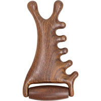 Golden Silk Wood 4-in-1 Massage Comb for Scalp and Face