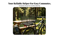 Foldable Rear Basket Screw Mount Metal Wire Bike Basket