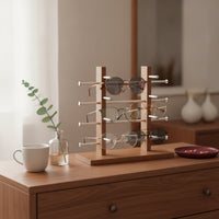 Eyeglass Display Rack Countertop Sunglass Display Rack Wooden Sunglass Holder Stand for Retailers, Collectors, Optical Shops, Countertops, Salons
