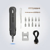 Cordless Electric Screwdriver Digital Display Screw Textured Grip for DIYers
