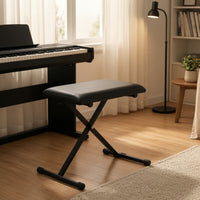 Folding Instrument Stool Sturdy Adjustable Keyboard Stool Heavy Duty Bench for Pianists, Instrumentalists