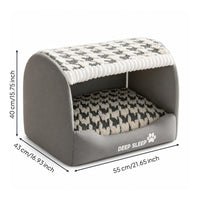 Cave Bed with Blanket Covered Burrow Bed Cushioned for Bedroom